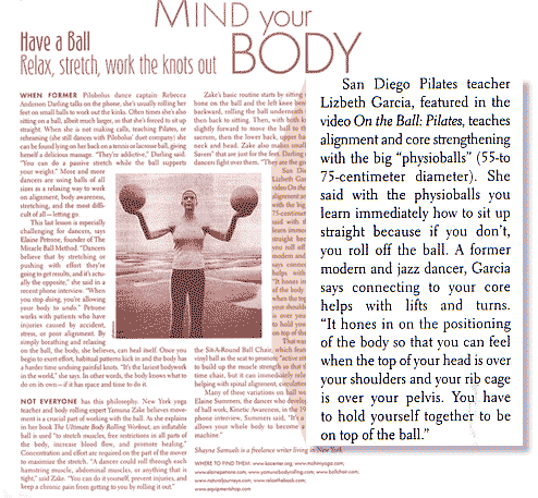 dance magazine interview of Lizbeth Garcia