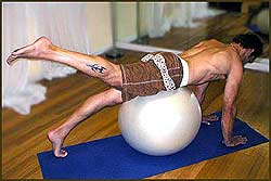 pilates for surfers, on the ball pilates